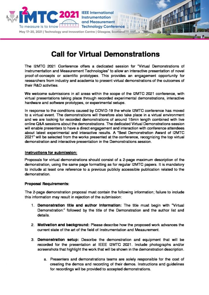 thumbnail of I2MTC 2021 Call for Live Demos – v3 – online event